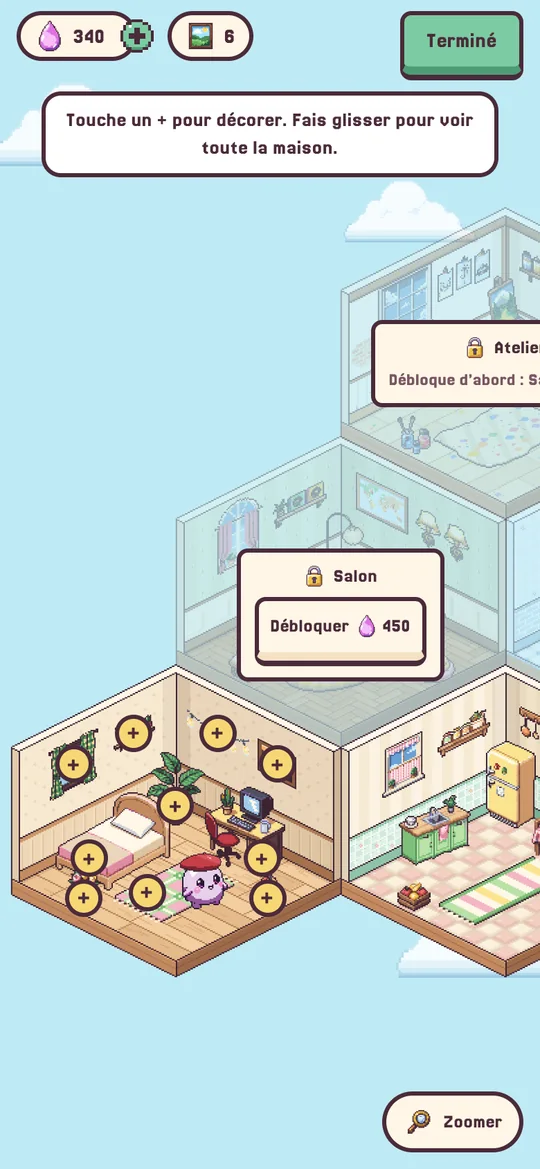 Écran Décorer : la maison et ses pièces.